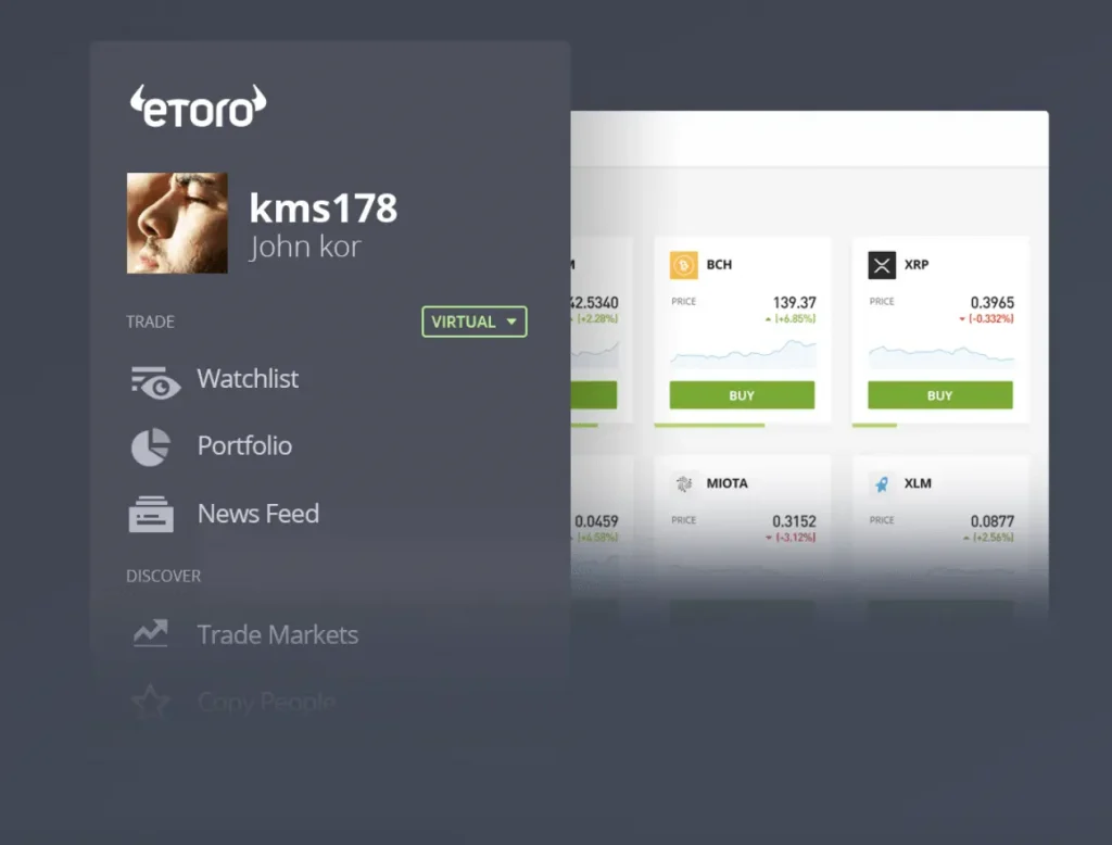 etoro account